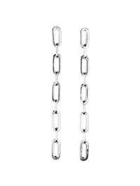 SQUARE chain xtralong earrings