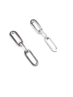 SQUARE chain short earrings